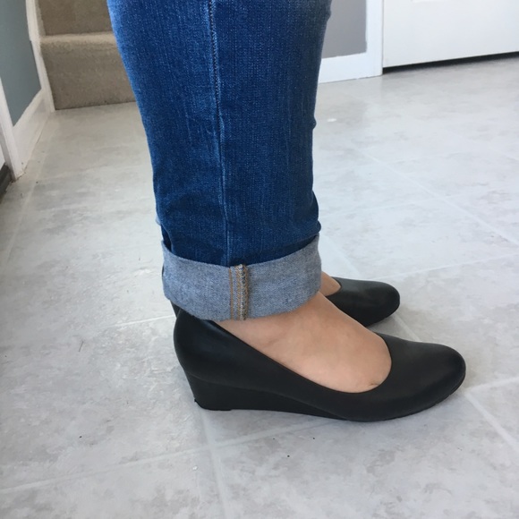Clarks Shoes - Clarks Closed Toe Leather Wedges- lowest price